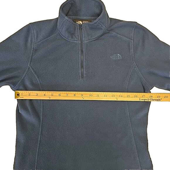 The North Face Jacket Womens M Navy Blue 1/4 Zip Glacier Fleece Pullover Sweater - Picture 8 of 8